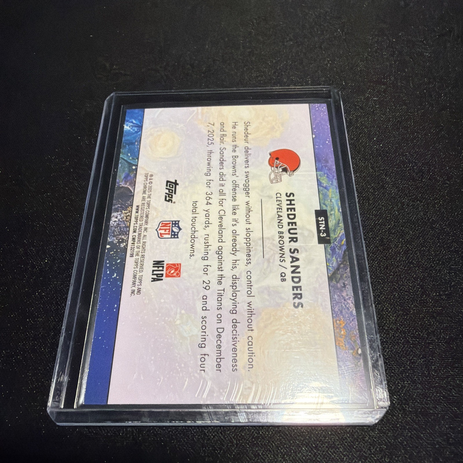 2025 Topps Cosmic Chrome Shedeur Sanders Stars In The Night Rookie Insert SP