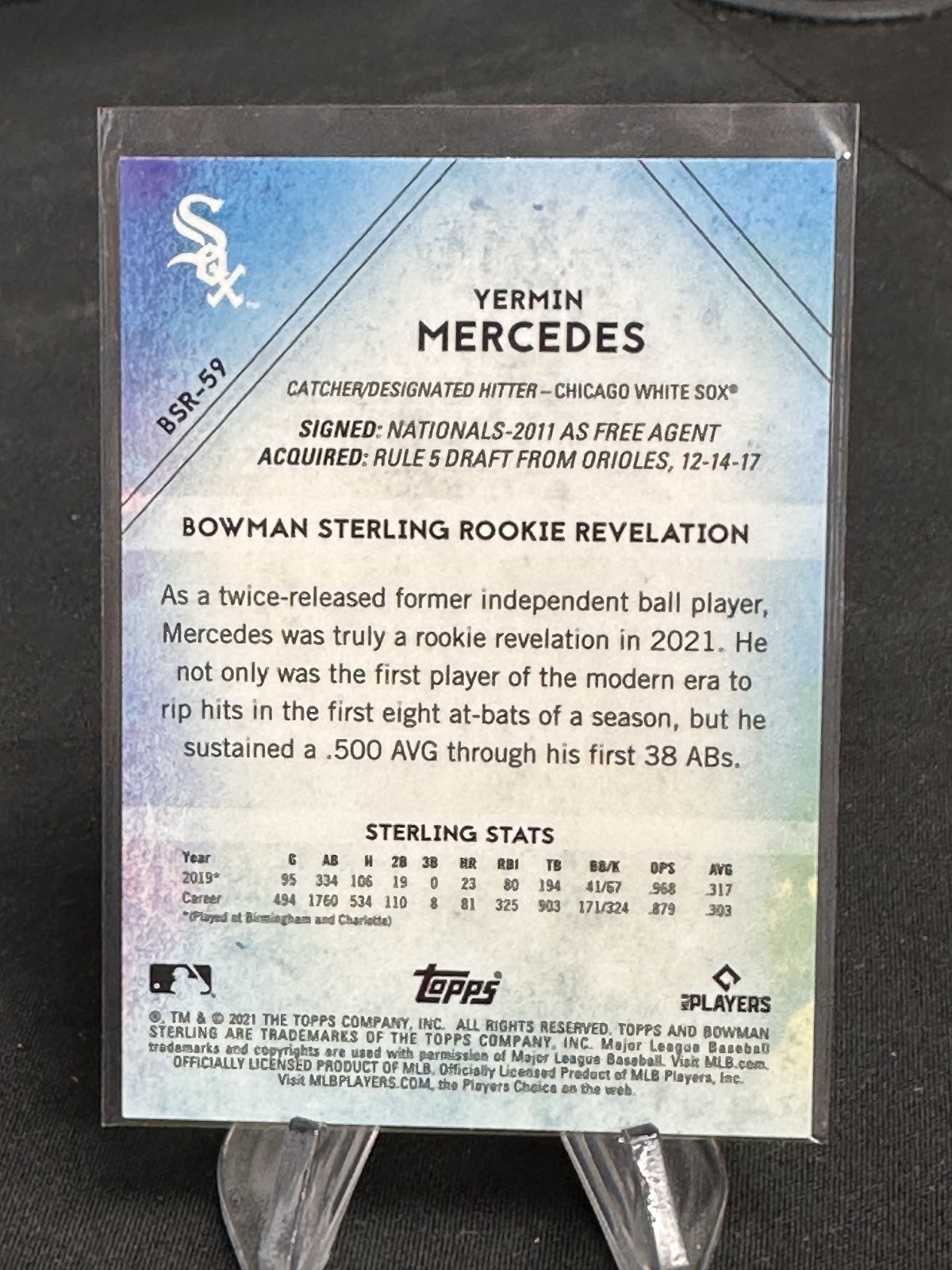 YERMIN MERCEDES 2021 BOWMAN STERLING BLACK ATOMIC REFRACTOR ROOKIE RC /10