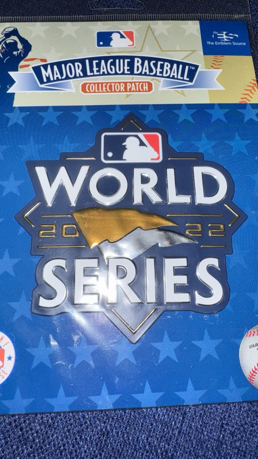2022 World Series TPU SHINY Sleeve Patch 4″x4″ Phillies Astros Official On Field