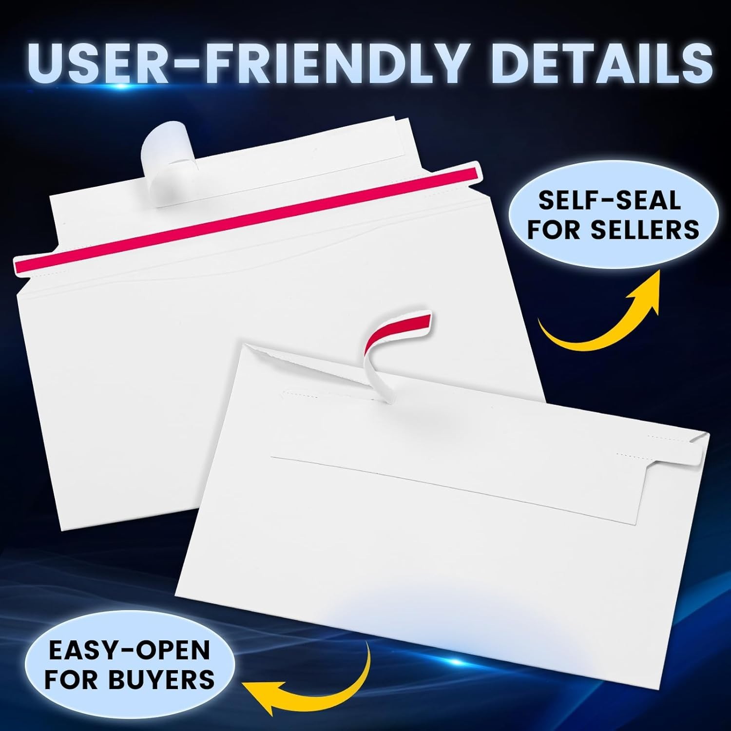 Efficient 50 Pack Trading Card Shipping Mailers – 7″ x 4.35″ for Collectors