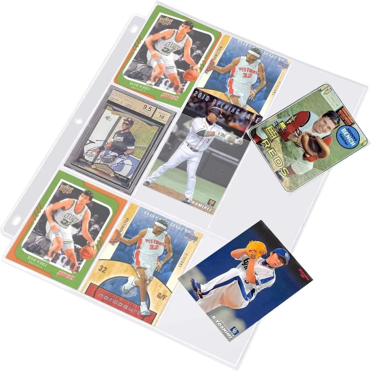540 Pockets Card Sleeves Binder Sheets Baseball Card Sleeves Pages for 3 Ring…