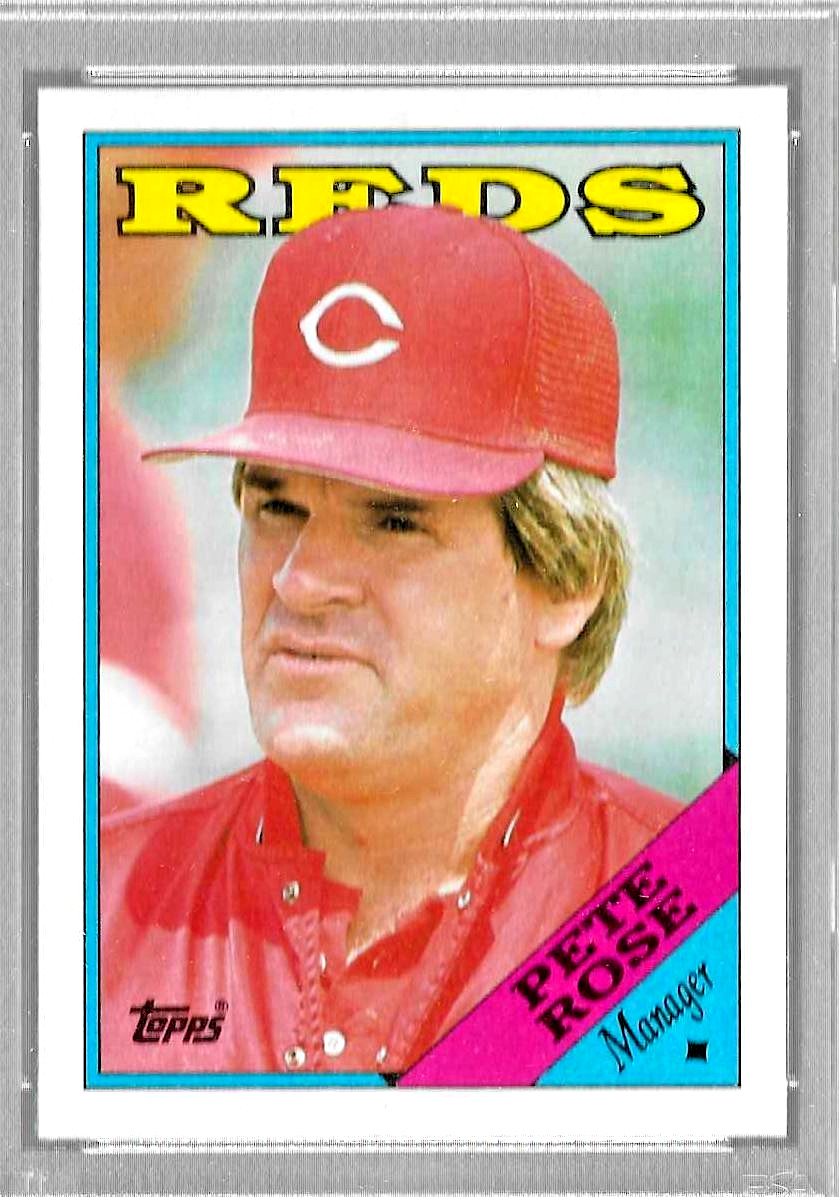 1988 TOPPS BASEBALL CARD #475 PETE ROSE GRADED PSA 9 MINT NQ MLB CINCINNATI REDS