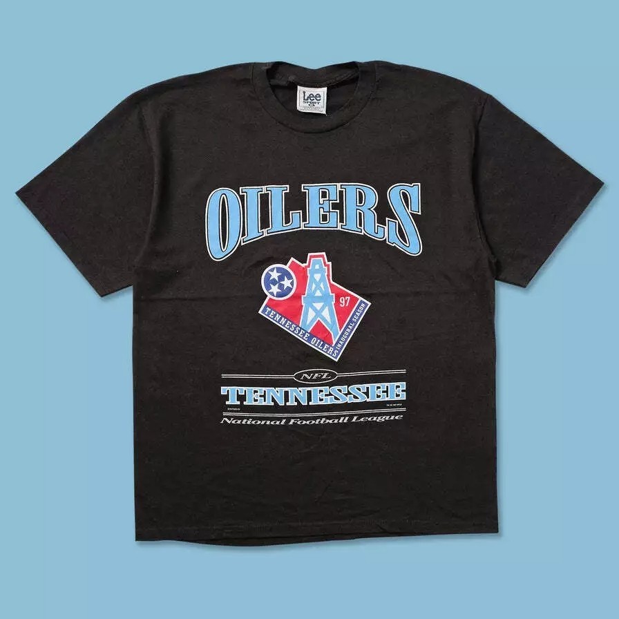 1997 Tennessee Oilers T-shirt Black tee Men Women Unisex Reprint S-5XL