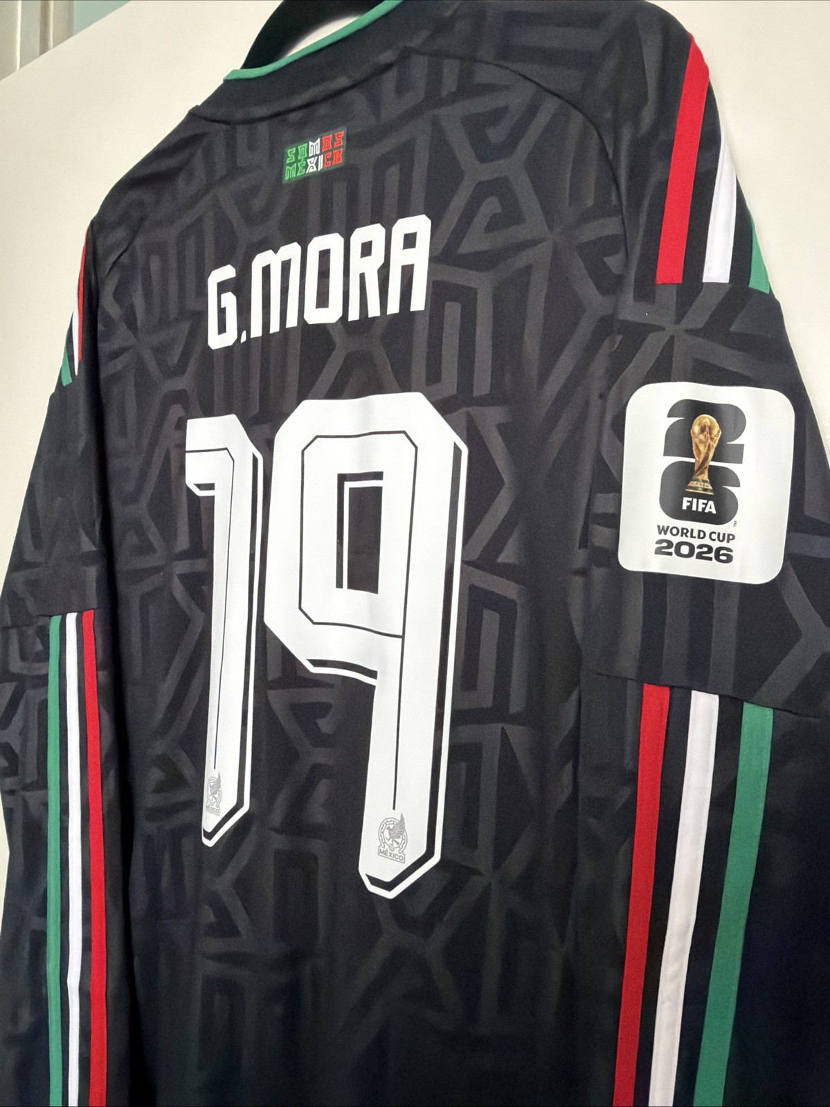 Gilberto Mora #19 Mens LARGE Adidas Mexico Third FAN Jersey World Cup Vs Korea