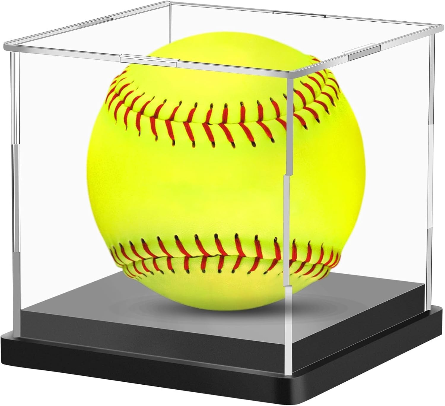 Softball Display Case, Plastic Display Holder for Official Size Softball, Clear