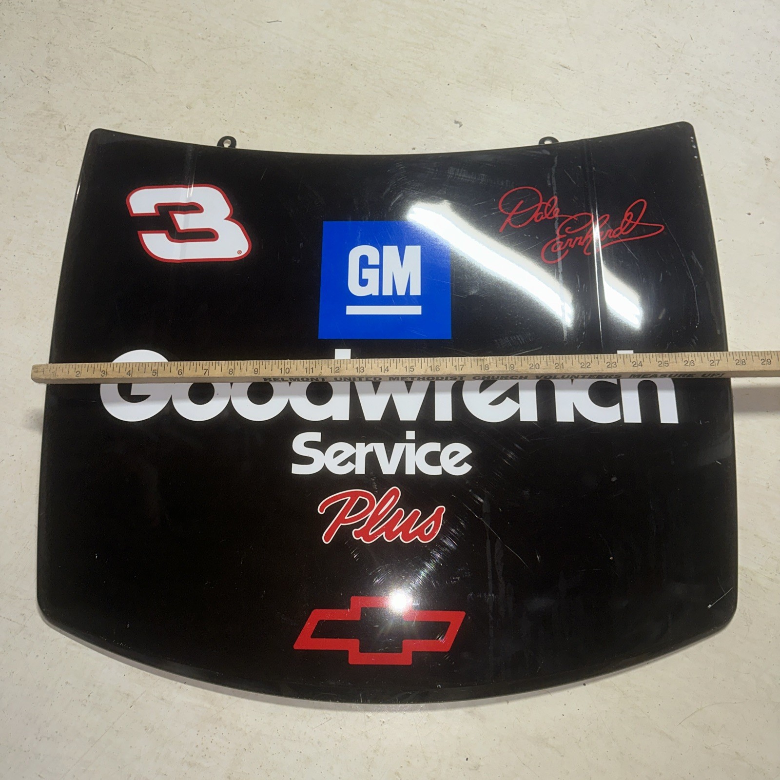 DALE EARNHARDT SR #3 GM GOODWRENCH HOOD 1/4 Scale Tin Metal Replica Man Cave