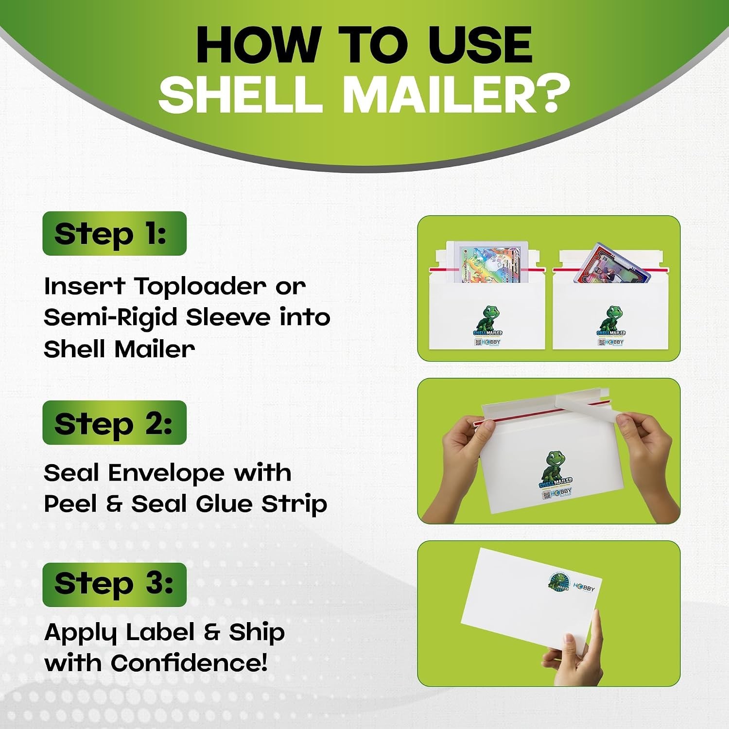 Upgrade Your Shipments! 500 Trading Card Mailers 7×4.35″ Self-Adhesive Protector