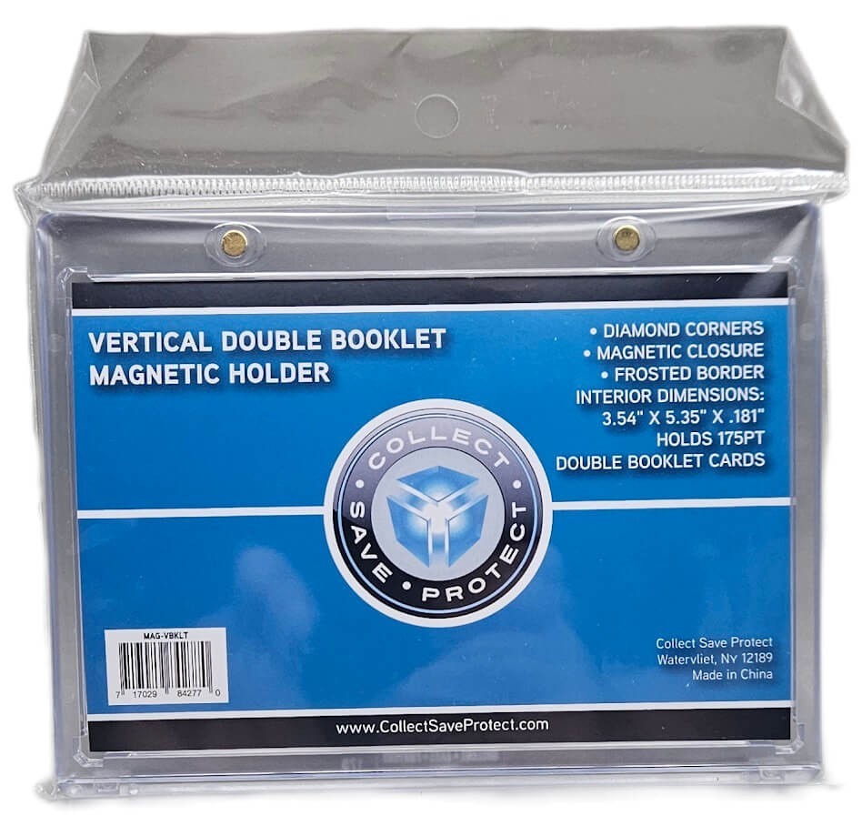 CSP Vertical Double Booklet Magnetic Card Holder Holds Cards Up To 175pt Thick