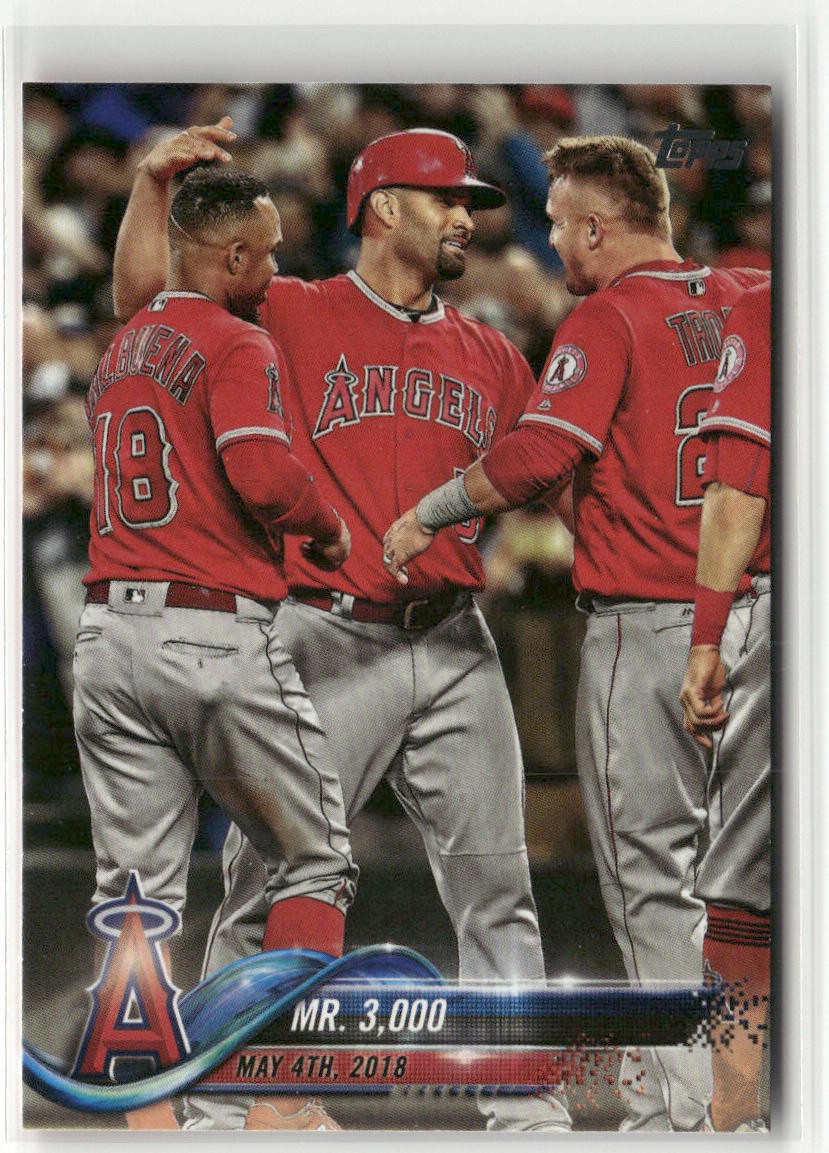 2018 TOPPS UPDATE #US102 MR. 3000 ALBERT PUJOLS LOS ANGELES ANGELS