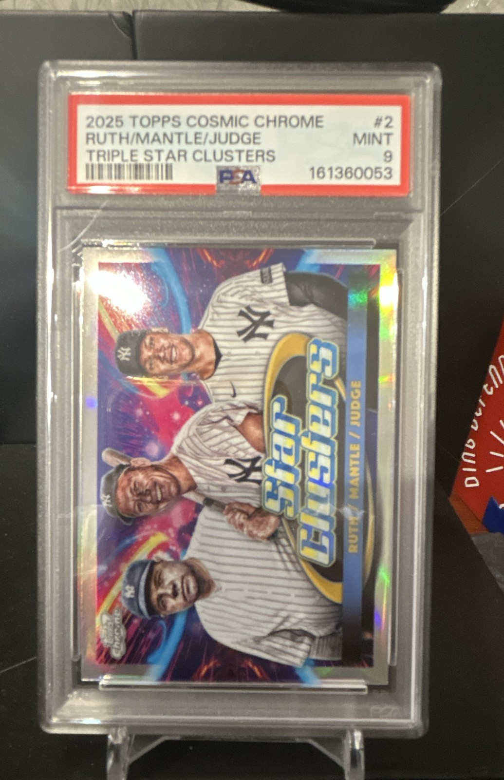 2025 Topps Cosmic Chrome – Triple Star Clusters Babe Ruth, Mickey Mantle, Aaron