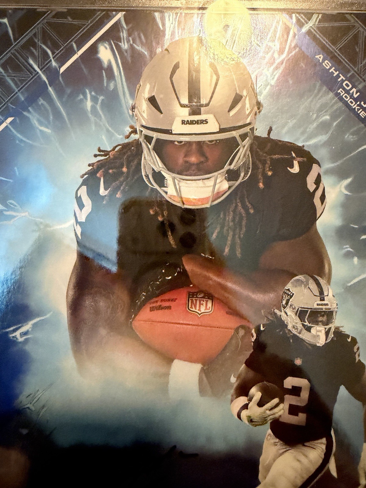 2025 Ashton Jeanty Rookie autographed 8×10 Emanate, 8/10
