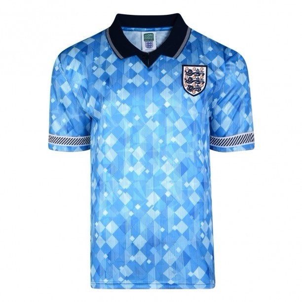 ENGLAND 1990 THIRD RETRO FOOTBALL SHIRT SOCCER JERSEY SCORE DRAW Small