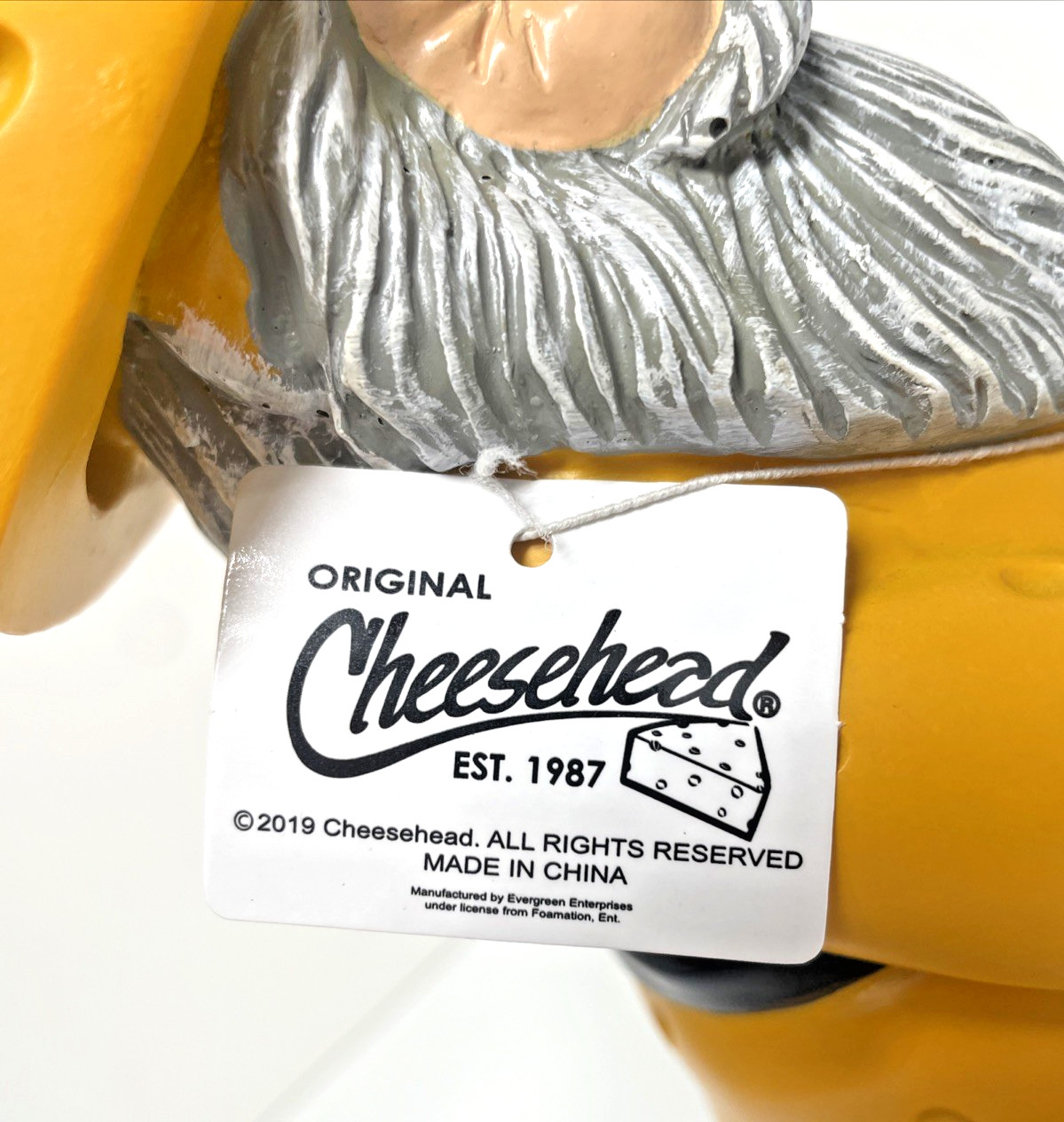NEW Original Cheesehead Resin Gnome 10in Green Bay Packers
