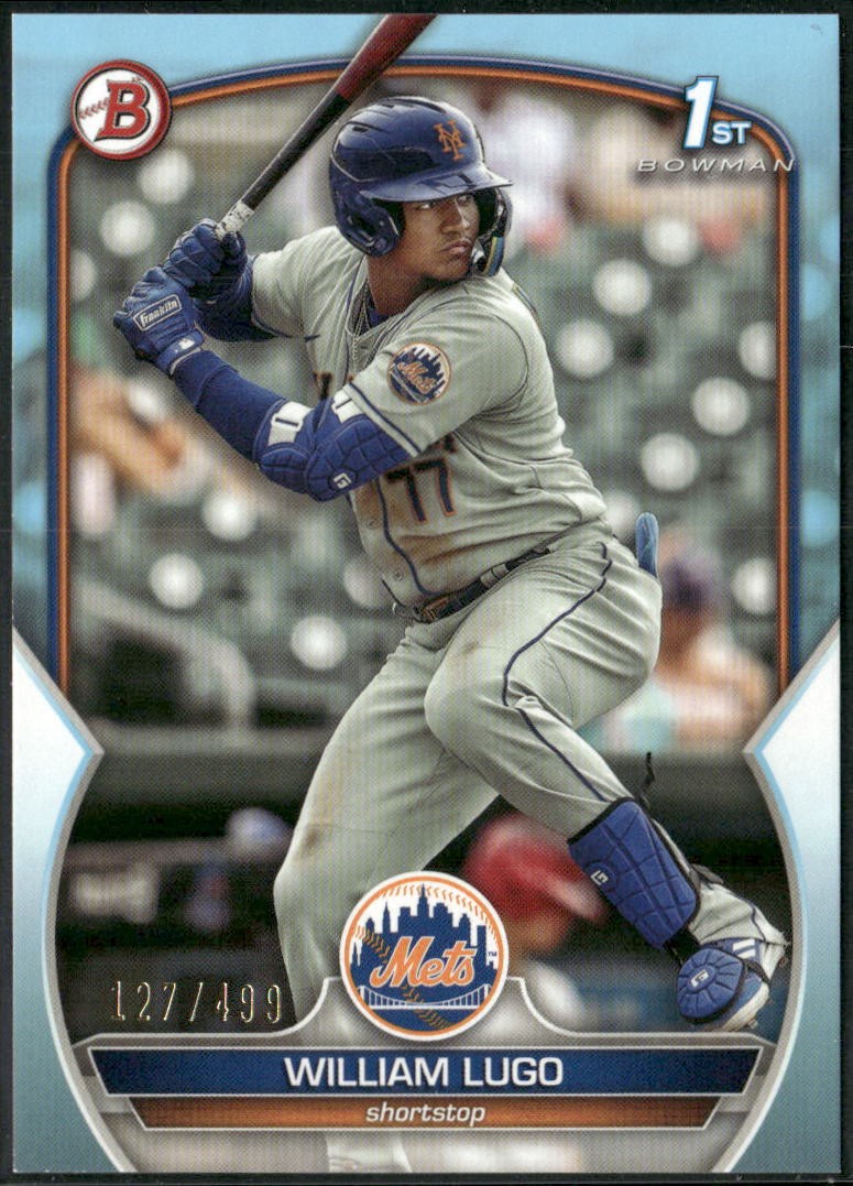 2023 1st Bowman #BP-141 William Lugo Sky Blue Border /499 Mets