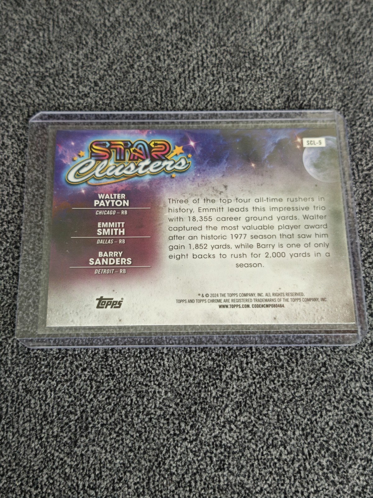 2024 Topps Chrome – Star Clusters Barry Sanders Emmitt Smith Walter Payton