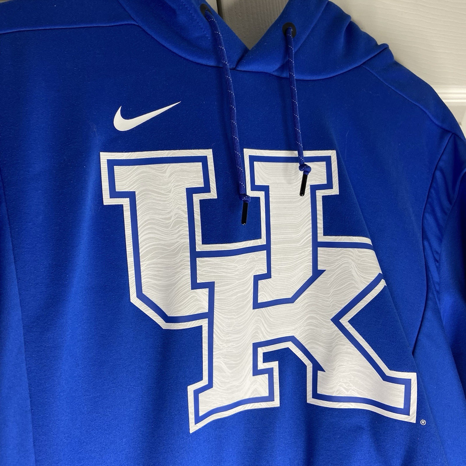 Nike Kentucky Wildcats Hoodie Sweatshirt Mens XL Blue Pullover Dri Fit UK Ball