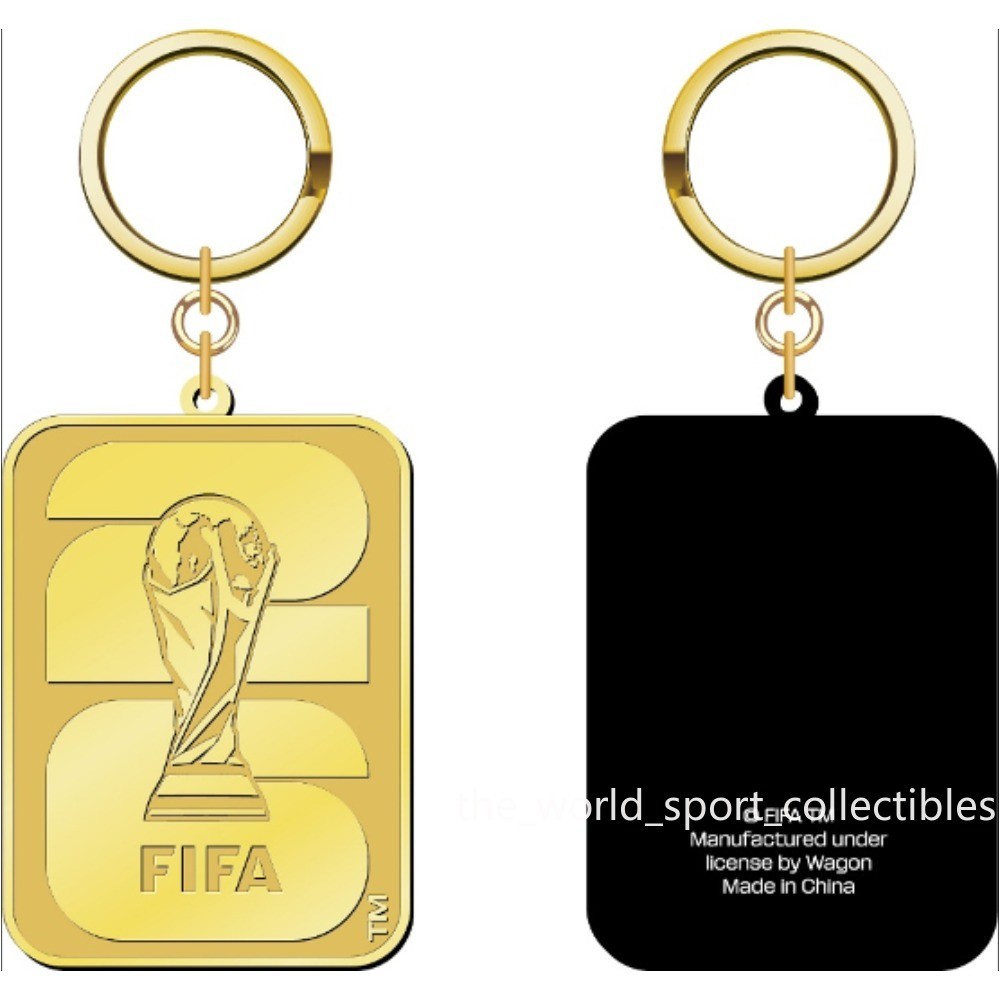 Official Licensed Product 2026 FIFA World Cup ™ LOGO 2D Golden Keychain 1Pcs
