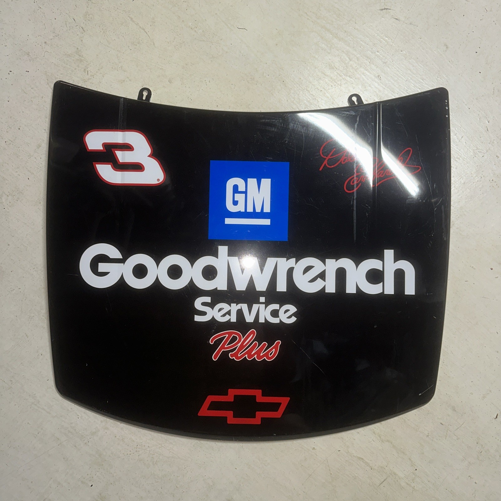 DALE EARNHARDT SR #3 GM GOODWRENCH HOOD 1/4 Scale Tin Metal Replica Man Cave