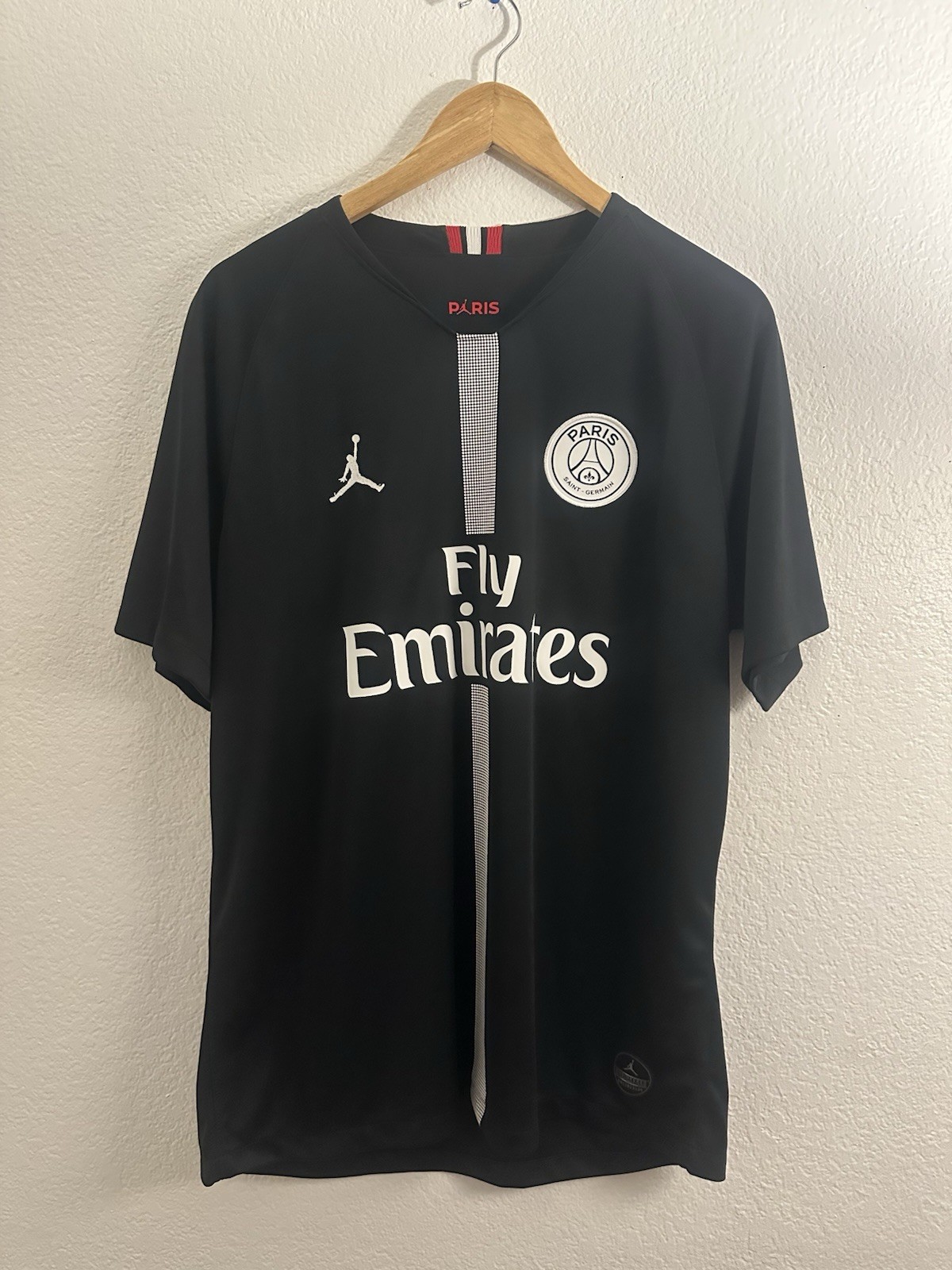 2018 Jordan X PSG Paris Jersey Black Size Large