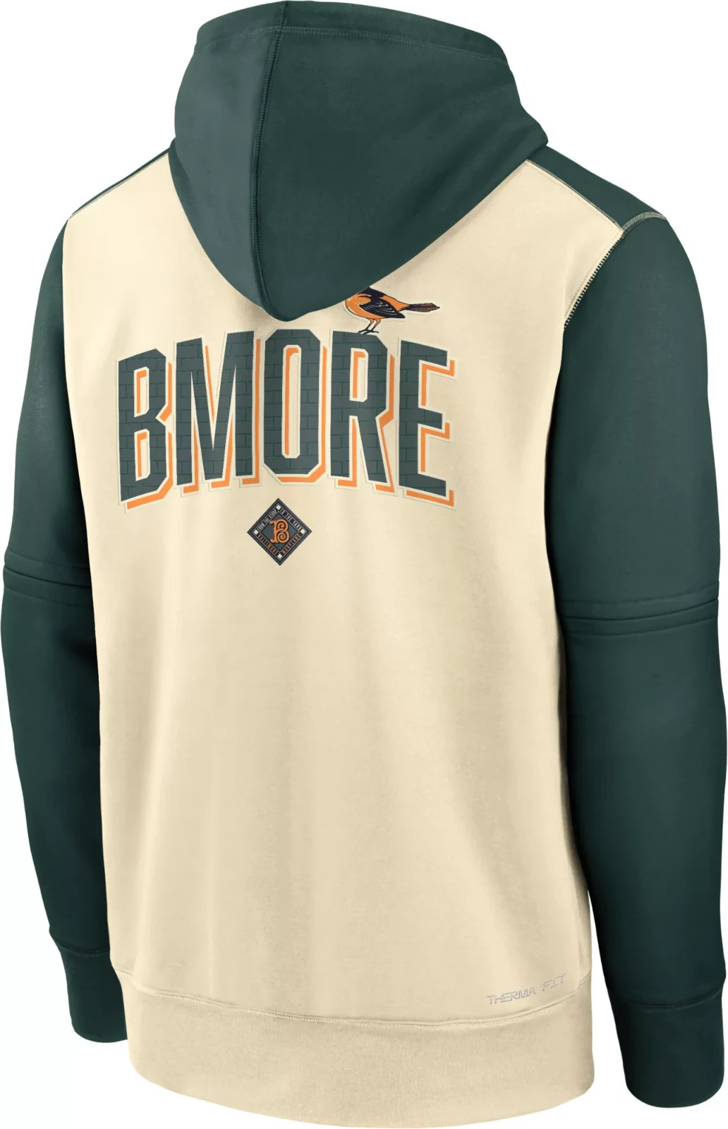 Baltimore Orioles Nike Authentic Collection City Connect Therma FIT Hoodie BMORE