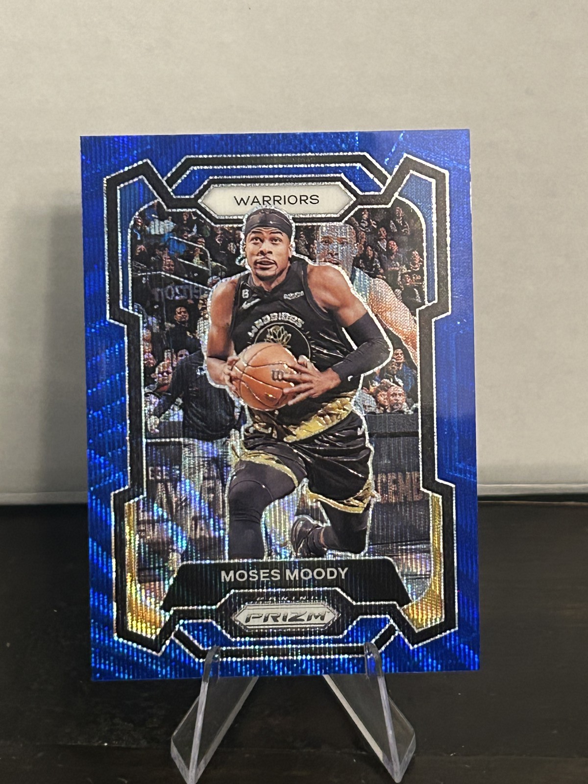2023-24 Panini Prizm #228 Moses Moody Prizms Blue Wave