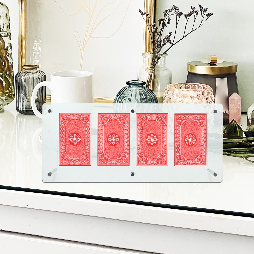 Acrylic Trading Card Display Stand Transparent Collectors 1Set 13.6X5.9X0.2in