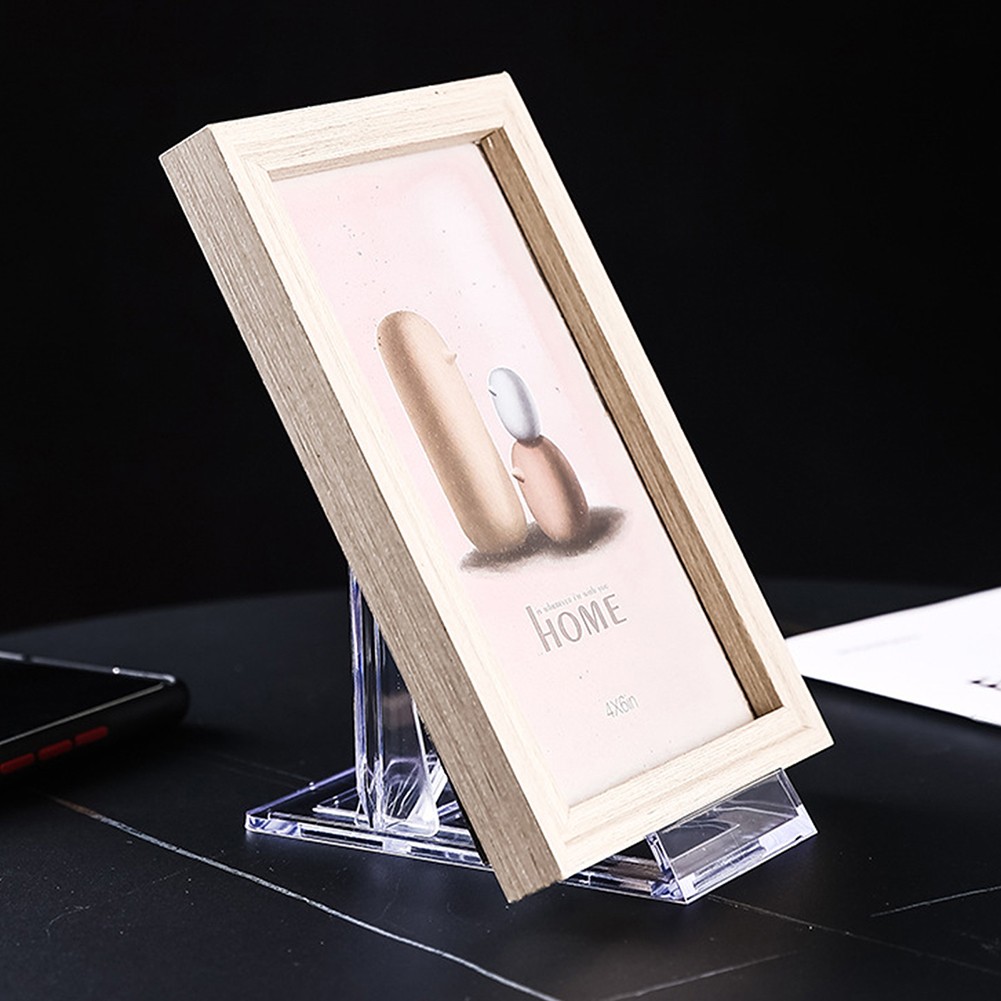 1-20PCS Clear Acrylic Plaque Display Adjustable Plastic Holder Stand For Tray
