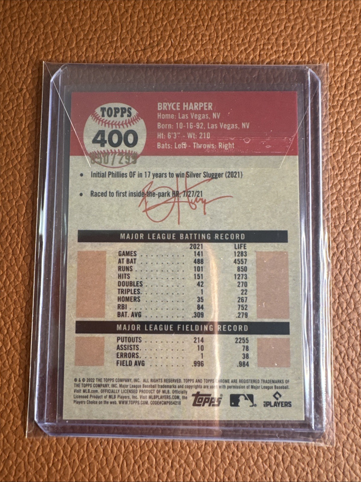 2022 Topps Chrome Platinum Anniversary – Bryce Harper #400 Aqua Lava…