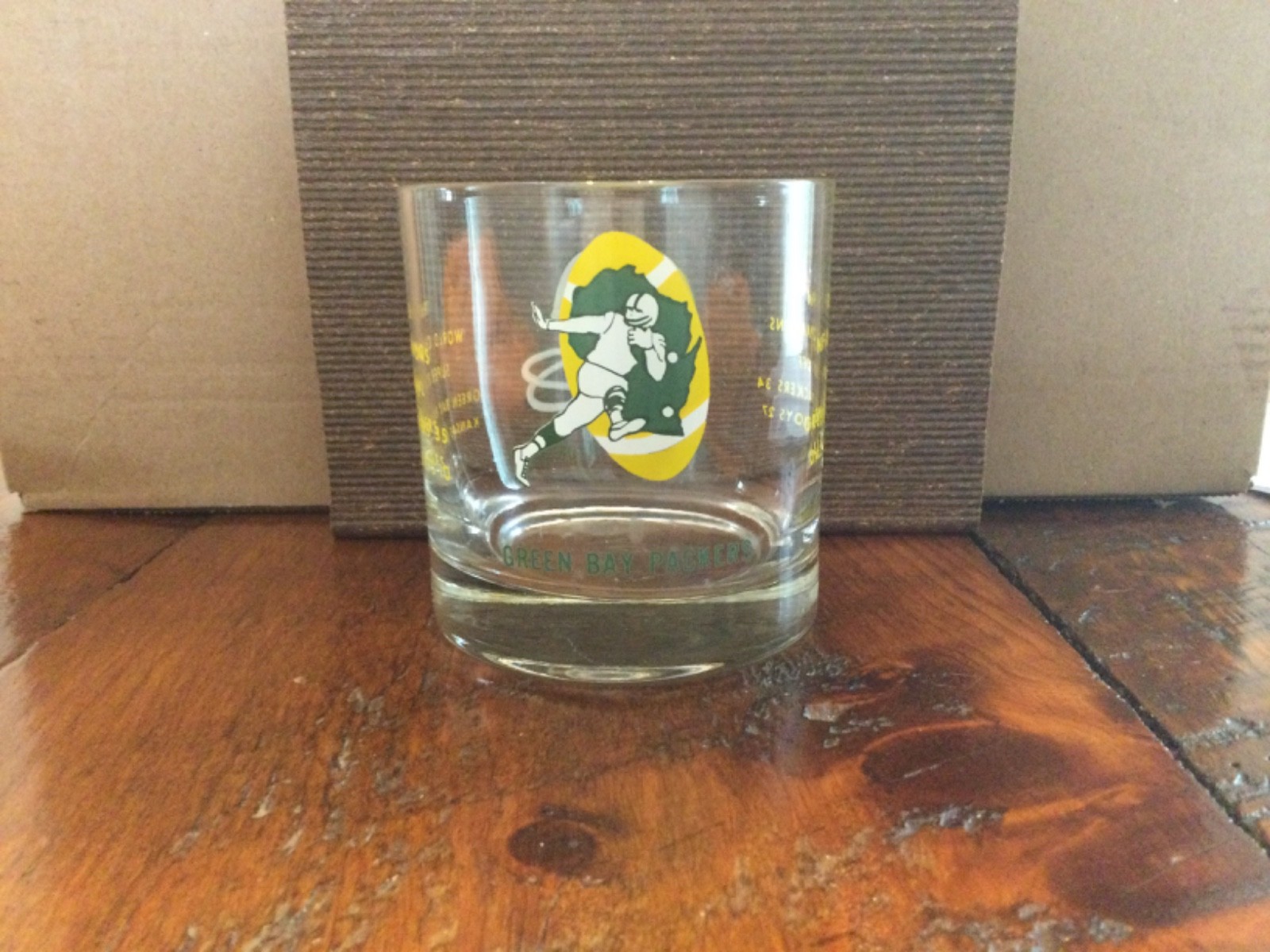 Super Bowl I, Historic Collectible Glass Packers 35 vs Chiefs 10, Jan. 15 1967