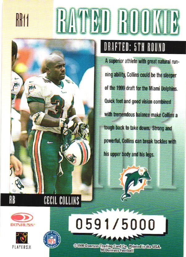 1999 Donruss #RR11 Cecil Collins Rated Rookies #/5000