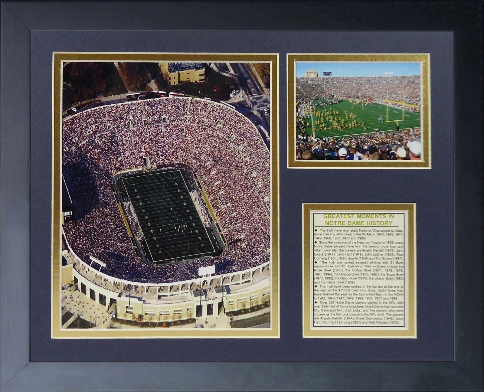 Legends Never Die Notre Dame Stadium Framed Photo Collage 11 By 14-Inch 12151U