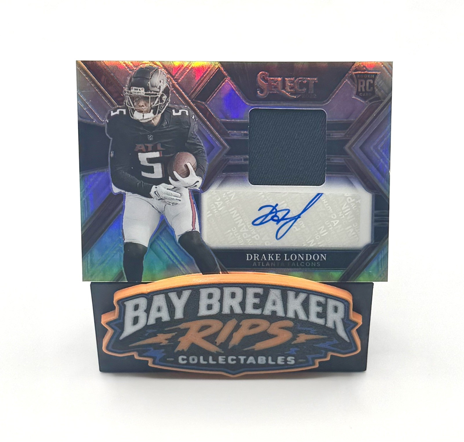 Panini 2022 Select Rookie Auto Patch Drake London RSM-DL Prizm /199 Falcons