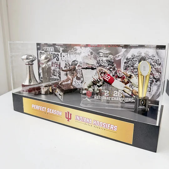 2025-26 Indiana Hoosiers Championship 10cm 4 Metal Trophy& Acrylic Trophy W/Case