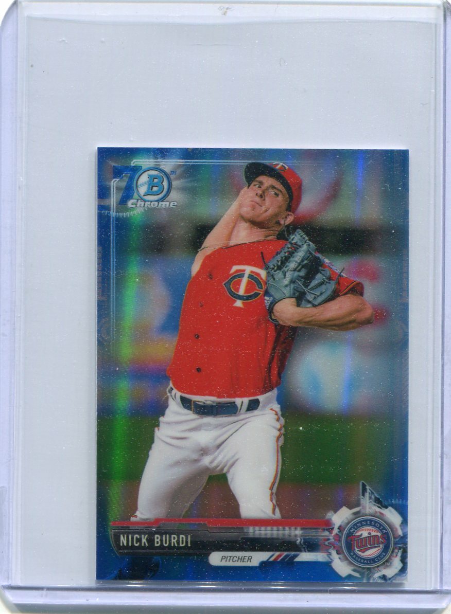 2017 Bowman Chrome Mini 70th Blue Refractor Nick Burdi 40/70