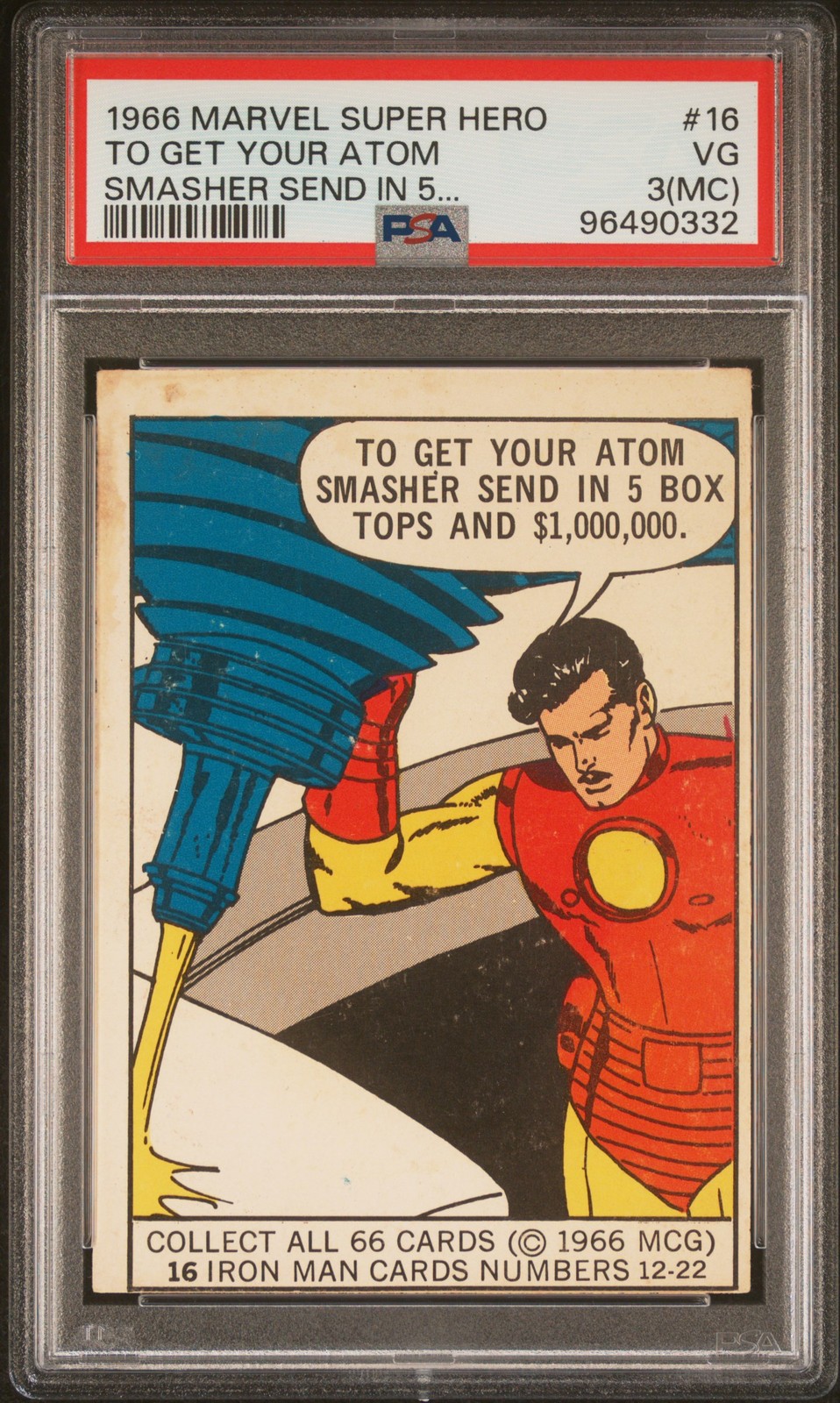 1966 Marvel Super Heroes To Get Your Atom Smasher Send In 5… #16 PSA 3