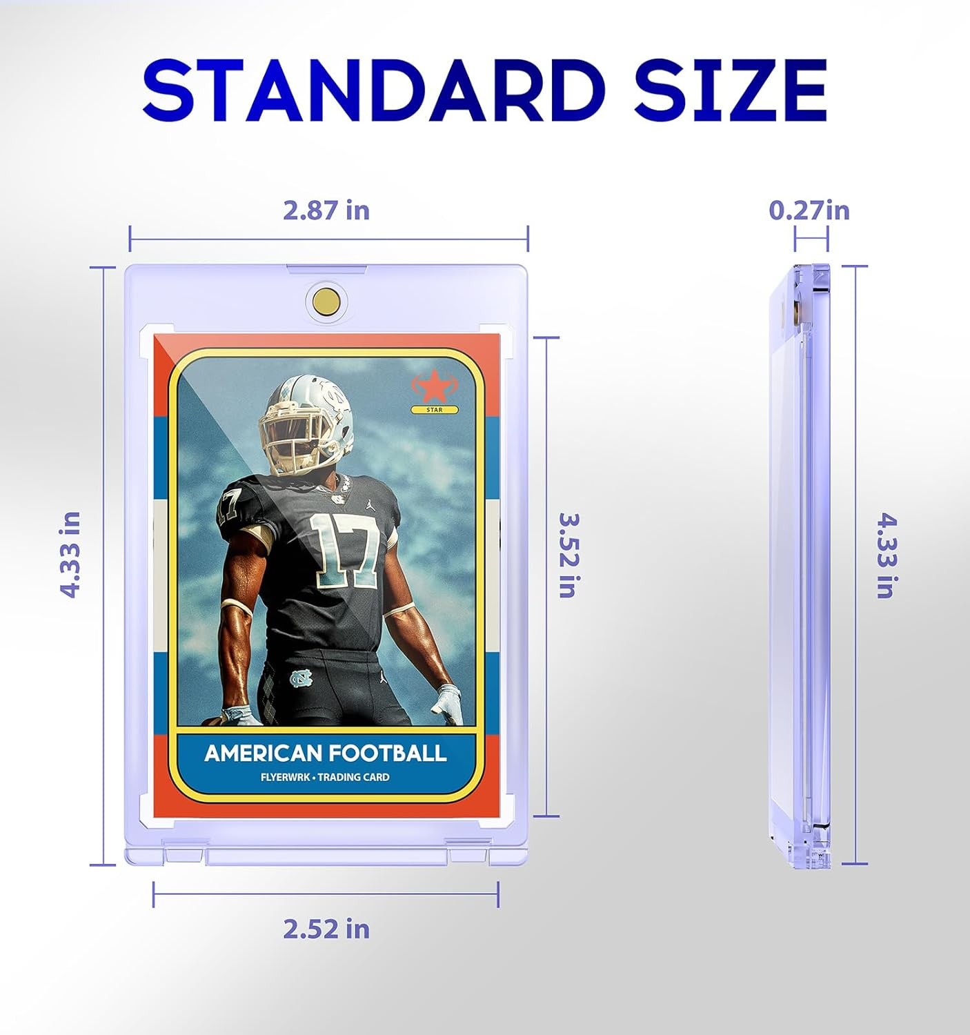 Magnetic Card Holders 35/55/75/100/130/180pt One Touch Card Holder Hard Plastic