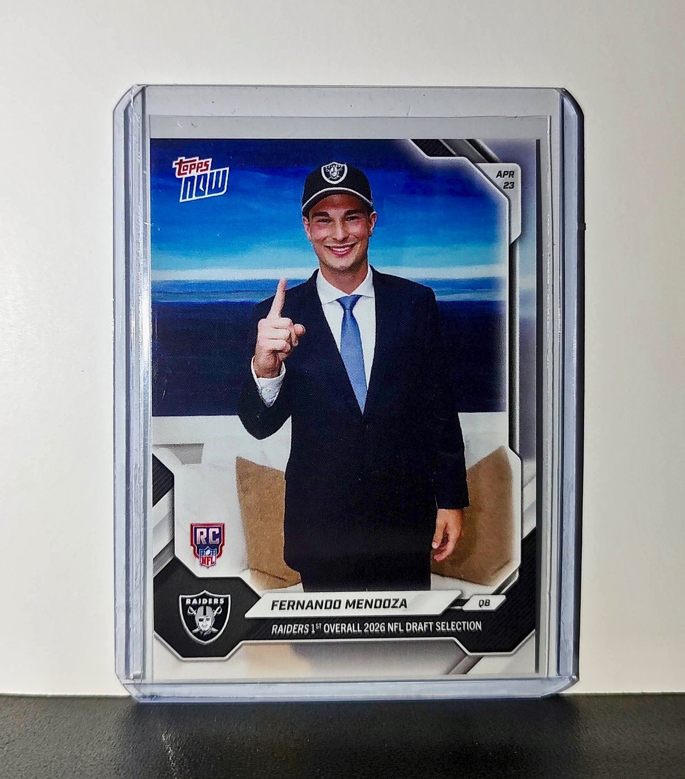 Fernando Mendoza Rookie 2026 Topps Now Draft Night #FMEN Card Las Vegas Raiders