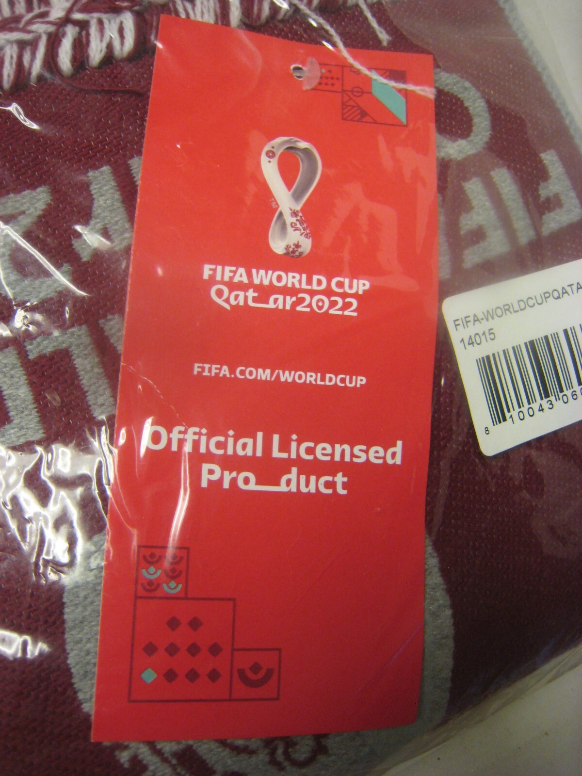 NWT Official FIFA License QATAR 2022 World Cup Matchup Scarf New seal