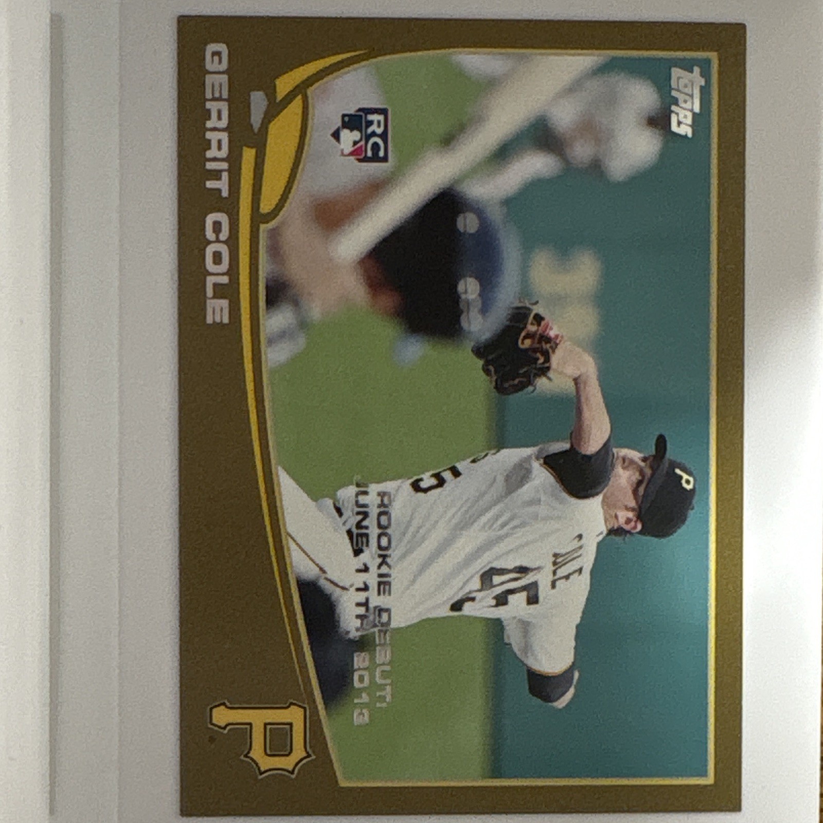 2013 Topps Update Series – Rookie Debut Gerrit Cole #US265 Gold /2013 (RC)