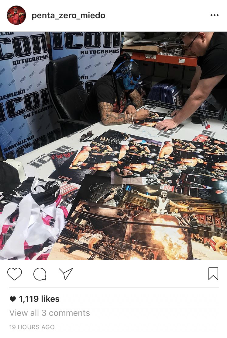 Vampiro Pentagon Jr. Signed 8×10 Photo BAS Beckett COA Lucha Libre Underground 1
