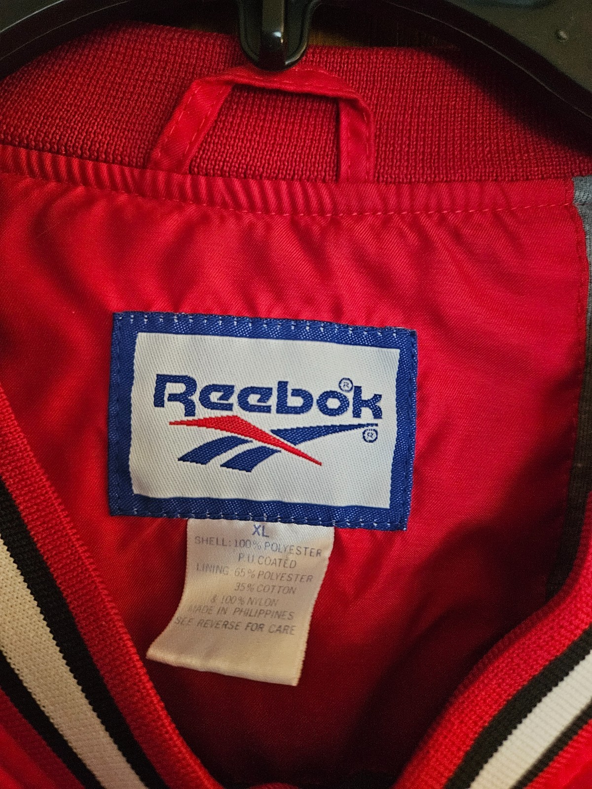 Vintage Reebok Nebraska Cornhuskers Pullover Windshirt Jacket Red Mens XL