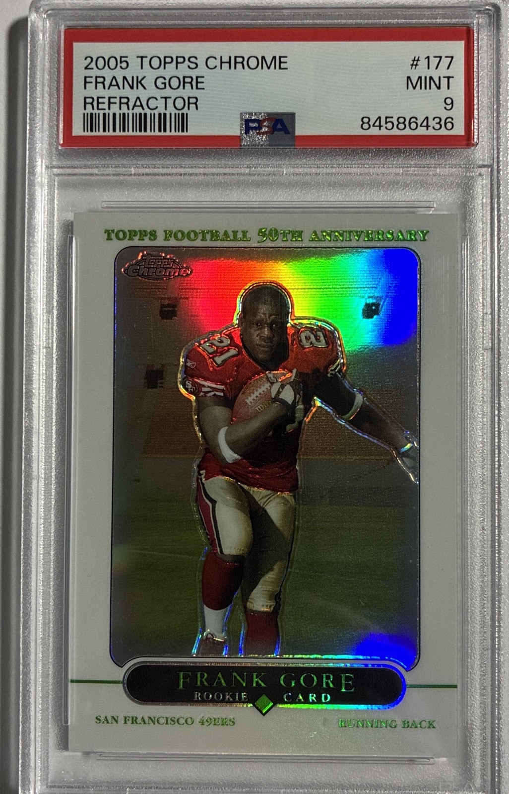 2005 Topps Chrome – Frank Gore #177 Refractor (RC)