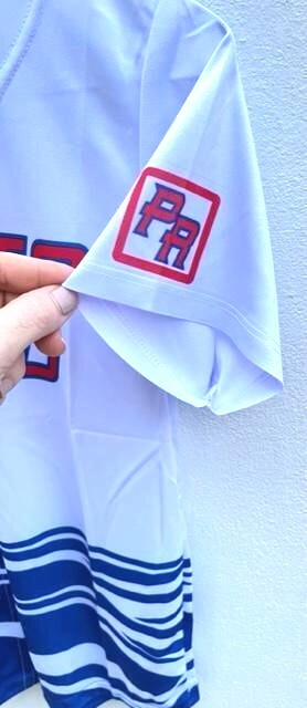 Puerto Rico Boricua PR Flag EL Morro Adult L/XL Baseball Jersey Shirt