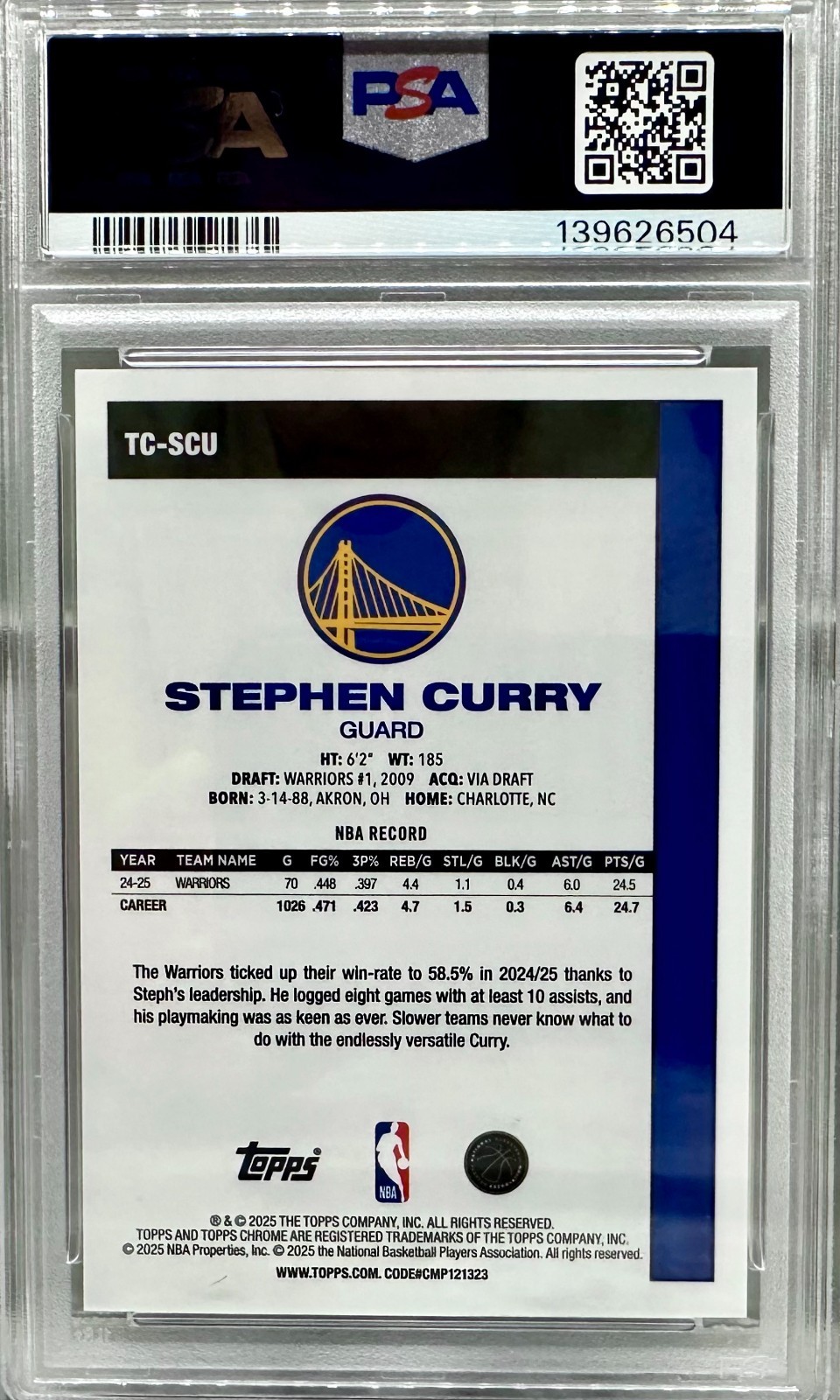 JERSEY # MATCH! 2025-26 Topps Silver Pack Stephen Curry Green 30/99! PSA 10!