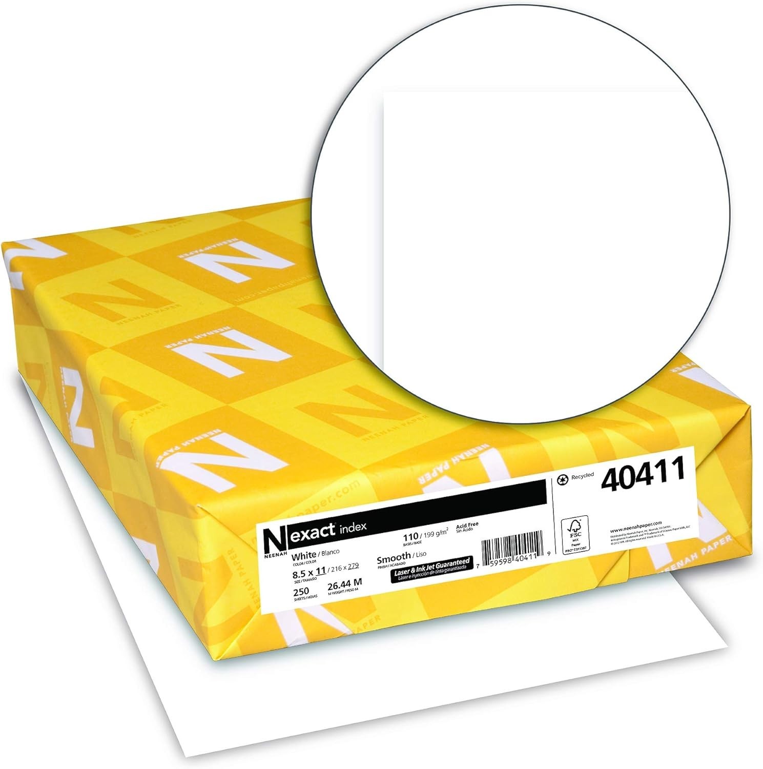 Versatile 250 Pack 110 lb White Index Cardstock, 8.5×11 – Ideal for Printing