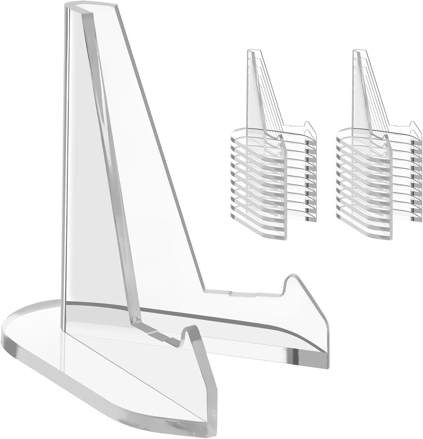 Clear Easel Stands for Various Items – 20 Pack