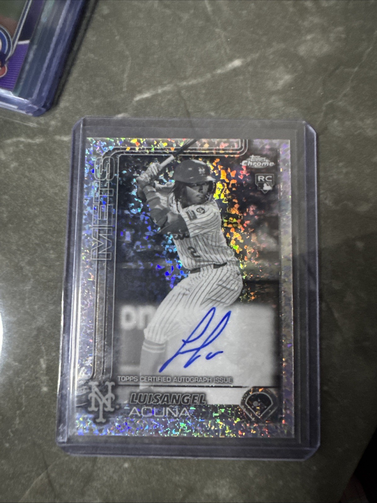 2025 Topps Chrome – Rookie Autographs Luisangel Acuna #RA-LA Black & White…