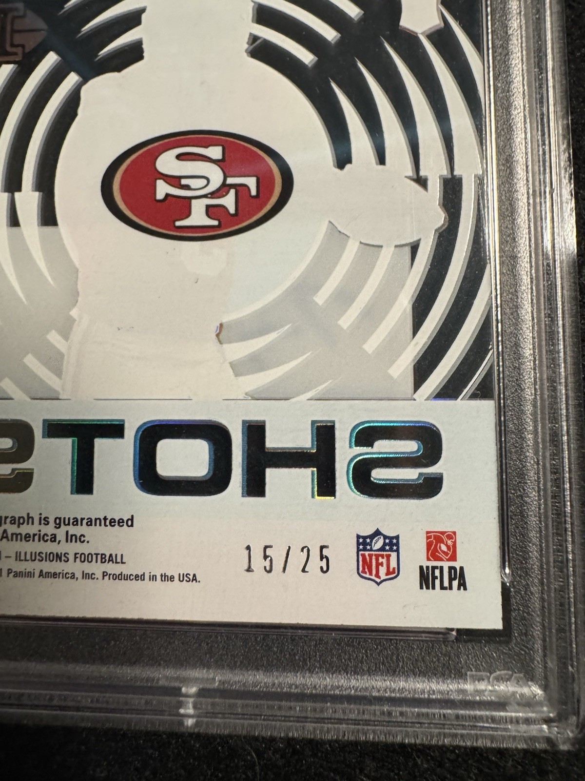 2021 PANINI ILLUSIONS CLEAR SHOTS SIG-LIGHT BLUE #CS-18 TREY LANCE 15/25 PSA 10