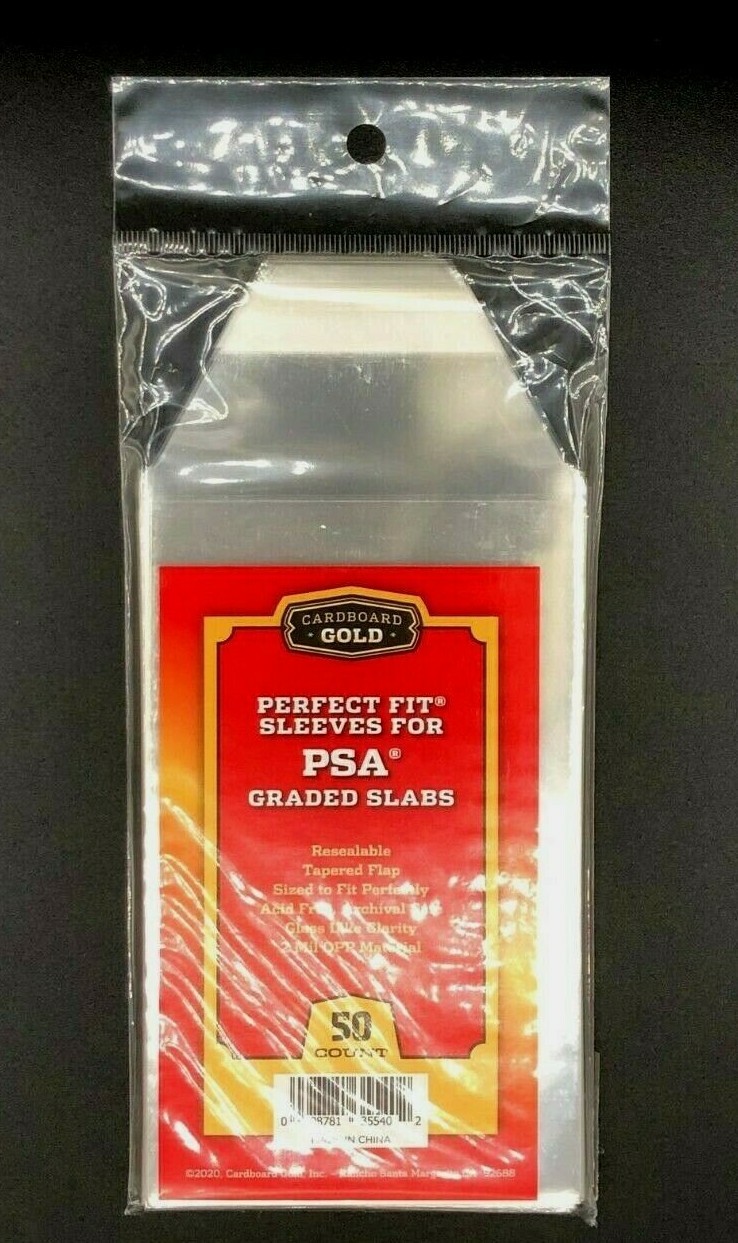 (3) 50 CT Lot CARDBOARD GOLD PERFECT FIT SLEEVES FOR PSA GRADED SLABS