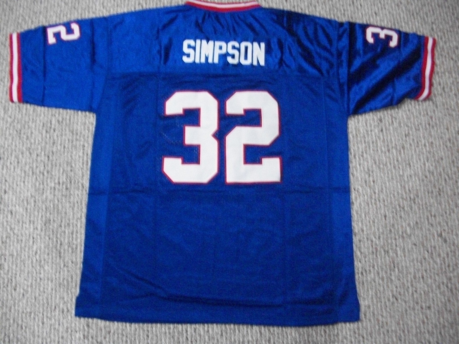 O.J. SIMPSON Unsigned Custom Buffalo Red Sewn New Football Jersey Sizes S-3XL